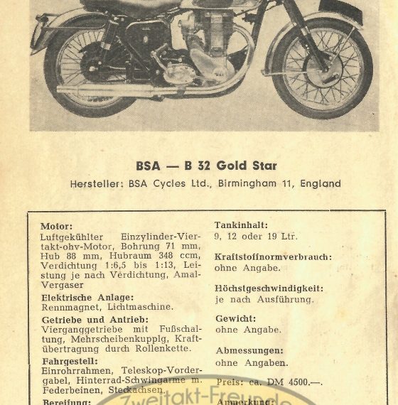 BSA B 32 Gold Star