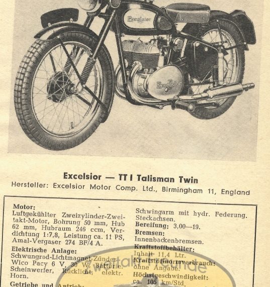 Excelsior TT I Talisman Twin