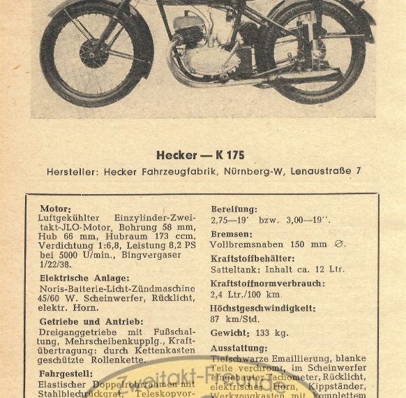 Hecker K 175 (175 S)