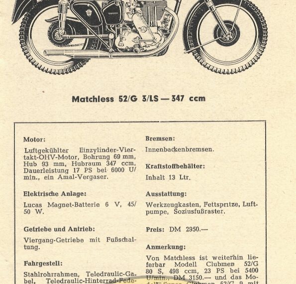 Matchless 52/G 3/LS