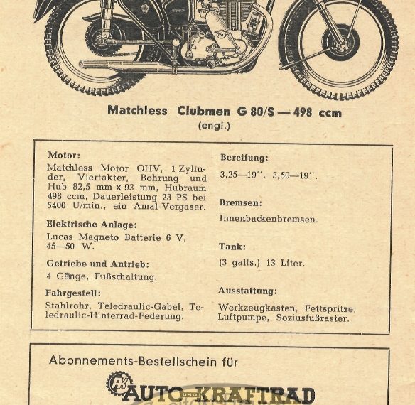 Matchless Clubmen G 80/S