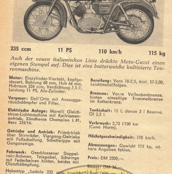 Moto Guzzi Lodola 235ccm