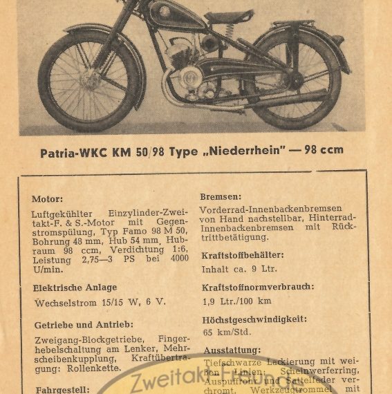 Patria – WKC KM 50/98 Type „Niederrhein“