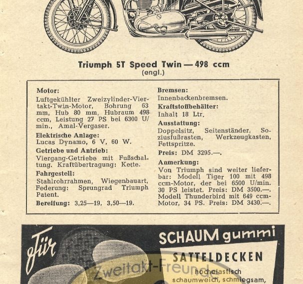 Triumph 5 T Speed-Twin