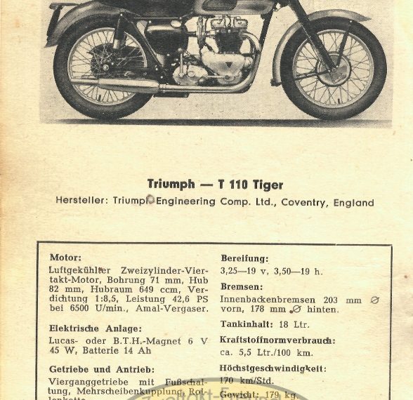 Triumph T 110 Tiger