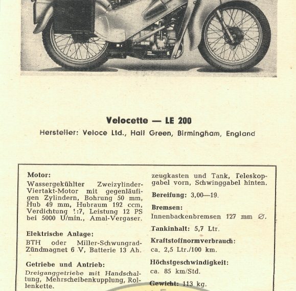 Velocette LE 200