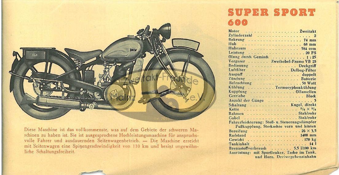 DKW Super Sport 600