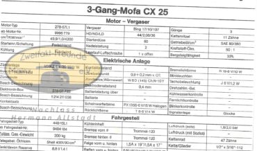 Zündapp 3-Gang Mofa CX 25