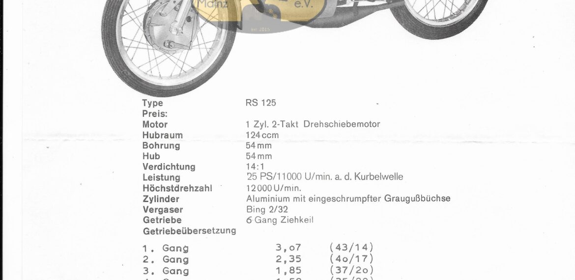 Maico Straßenrennmaschine 125 – RS 6